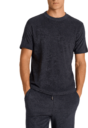 Lindbergh Towel tee S/S T-shirts Herr Blå S