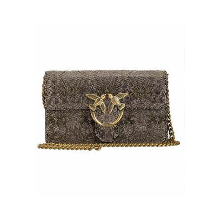 Pinko, Shoulder Bags Żółty, Kobieta, Rozmiar: ONE Size