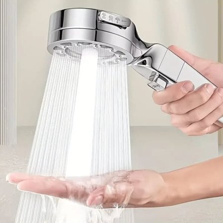 Trykforøgende brusehoved – Håndbruser med 4 trykindstillinger