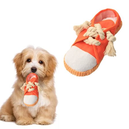 Tuggsko för hund, slitstarkt tuggsko för hund, maskintvättbart (orange)