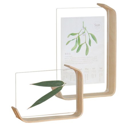 Akryltrebilde ramme rektangulær form dobbeltsidig klar ramme for bryllup fest bilde ramme