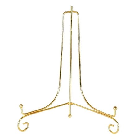 Kultainen esittelyteline askartelukiinnike kirjateline valokuvateline kulhoteline astiateline kehysteline kuvateline