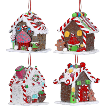 Julepynt Peberkagehus Miniature Julegodt Hus Peberkage Dekoration Peberkage Julegave Peberkagehus Dekorationer Dekoration