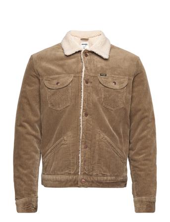 124Mj Sherpa Jeansjacka Denimjacka Beige Wrangler