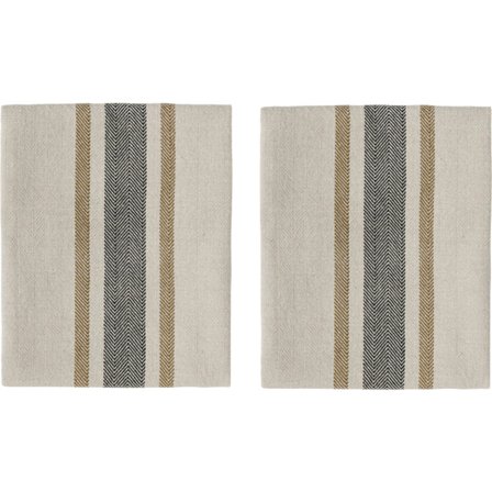 Oyoy living design Linu serviett, svart, 2 stk