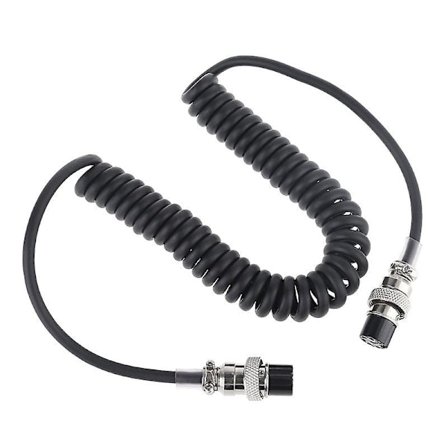 70 cm Aviation Mic Kabel til Kenwood Transceiver MC-60 Sort Slidstærk
