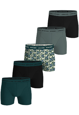 Björn Borg Cotton Stretch Boxer 5P Underkläder Herr Flerfärgad S
