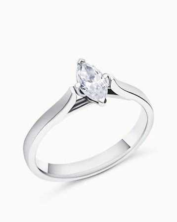 Solitaire Ring Magdalena 18K White Gold Lab-Grown Diamond 0.50 Carat - Engagement Rings & Wedding Rings from Vanbruun