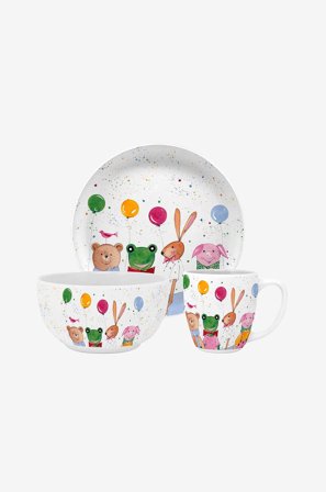 Paperproducts Design - Børneservice 3 dele Kid Party - Flerfarvet - Børneservice & tilbehør - Fra Homeroom