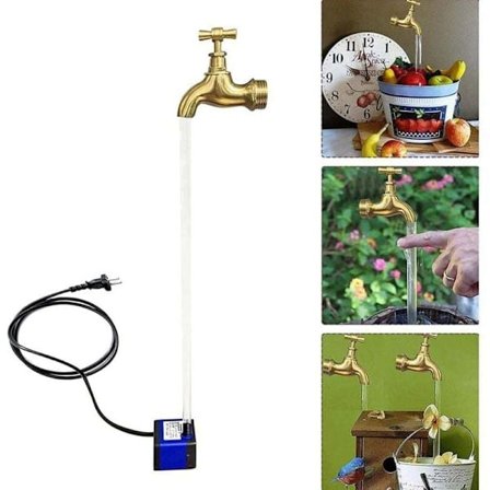 Usynlig Flydende Tud Vandfontæne, Flydende Hane Fontæne Magisk Usynlig Hane Fontæne, Flydende Hane til DIY Havekunst Dekoration