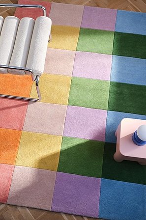 Jotex - Laagpolig Vloerkleed Veelkleurig Veelkleurig - ALANIS - Koop Wollen vloerkleden bij Jotex