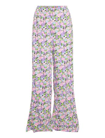 Slfjudita Hw Wide Pant B Vida Byxor Lila Selected Femme