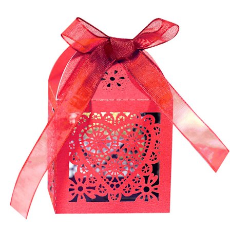 Skärbox 100 Stycken Bröllopsbil Alla Hjärtans Dag Presentförpackning Bröllopsbankett Presentförpackning Ihålig Godisask Bröllopsbrud Alla Hjärtans Dag