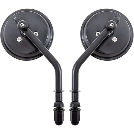 Moottoripyörän peili, 8 mm pyöreä moottoripyörän peili (musta)