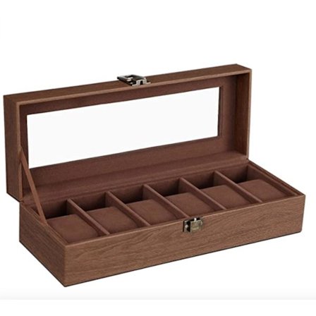 Rootz Urkasse - Urkasse - Uropbevaring - med 6 rum - Aflang - Klassisk - Brun - 30 x 11 x 8 cm