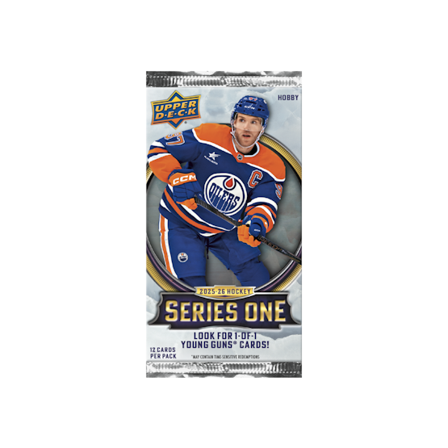 Upper Deck - Schwarz Trading Cards - 2025-26 NHL Series One Hobby - 1 Pack (12 Cards) @ Hatstore