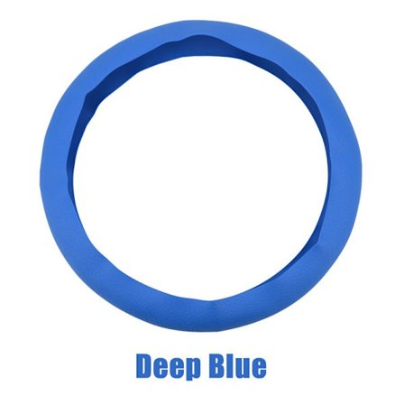 (Djupblå) Bil Auto Silikon Ratt Handske Skydd Läder Textur Mjuk Multi Färg Universal Skin Mjuk Silikon Ratt Skydd