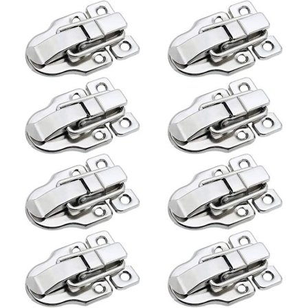 8 Set Tilt Lock Metallspak Lås Tilt Lock Lås Lås Fjäderlåda Kista Lås Verktygslåda Förvaringslåda