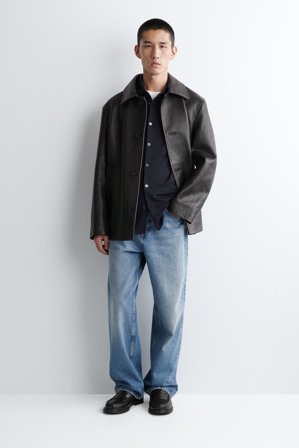 COS Homme Chemise En Jersey De Laine Mélangée in Bleu