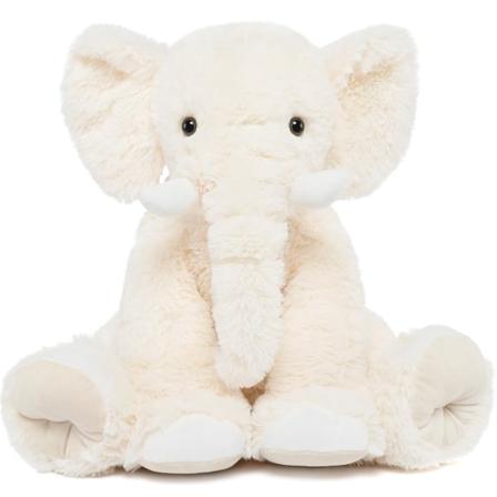Beige elefantti Teddy Bear tytöille, Kawaii täytetty elefantti täytetty eläin pehmolelu, söpö (45cm)