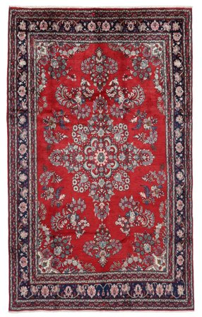 Hand Knotted Hamadan Rug 195X316 Oriental Wool