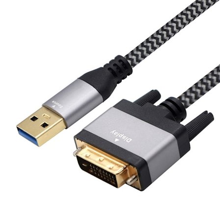 Hurtig DVI hanstik kabel USB3.0 understøtter 1920x1200 skærm til PC