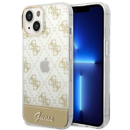 Guess GUHCP14MHG4MHG iPhone 14 Plus 6.7 "guld / guld hardcase 4G Mønsterskrift