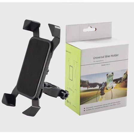 ING Telefonhållare för cyklar och motorcyklar - 360-graders roterande - cykelfäste - svart