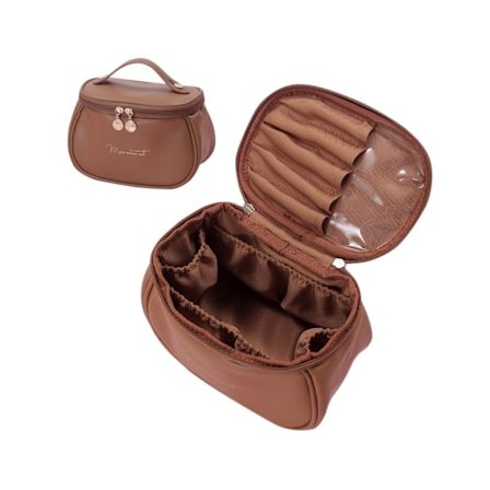 Sminkeveske med Flere Rom BRUN