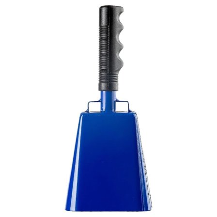 10 tommer stål koklokke med håndtag, heppeklokke og høj lydgiver til sport, fodboldkampe