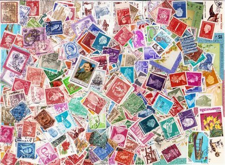 Hele verden - 950 forskellige stemplede frimærker