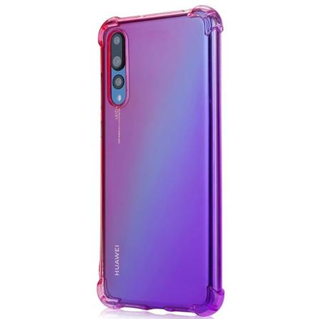 Huawei P20 Pro - Stötdämpande Air-Bag Silikonskal (FLOVEME) Rosa/Lila
