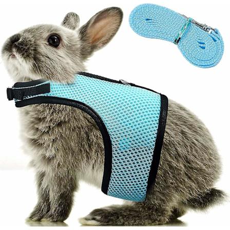 Justerbar Kaninsele Myk Kaninsele Sele Mesh Kaninsele Hamster Vest Med Elastisk Lea