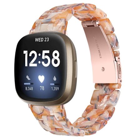 Fitbit Sense / Versa klockarmband i resin-stil - Gula Blommor