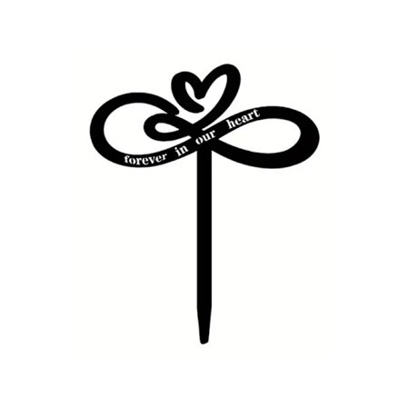 Minnemarkører for graver Forever in Our Heart Minnestake Sympatigravplate Stake Kirkegård Hagestake Metall_yux