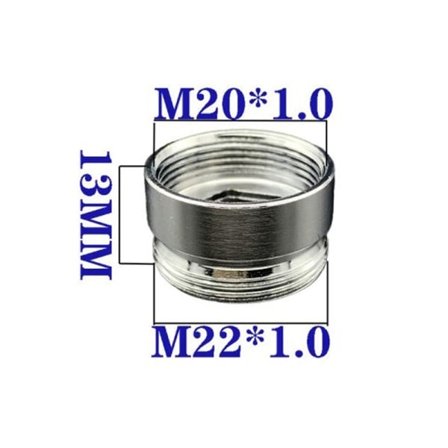 Rustfritt stål M22 til M20 gjengetilkobling Kran s vannkran Hunn M20