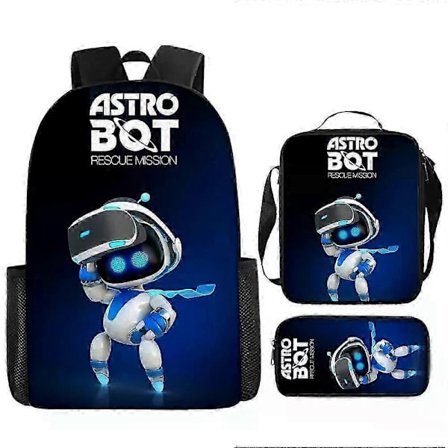 Astro Bot Skolesekk Robot For Student Pennveske Skulderveske