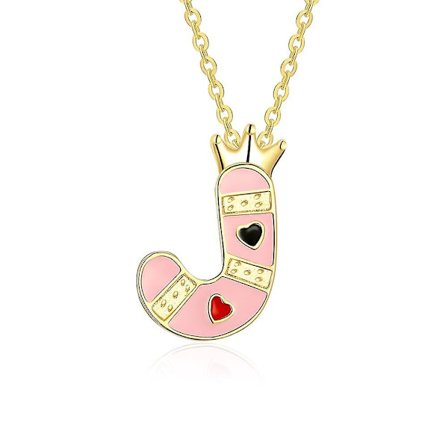 K Guldhalsband Modetrend Halsband J Letter Pendant Akn094