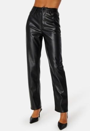 TOMMY JEANS Julie Pleather Pant 30/32 BDS Black Tøj Dam