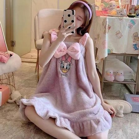 Naisten kylpytakki, jossa on olkaimet, pehmeä ja imukykyinen, sopii kotikäyttöön, violetti