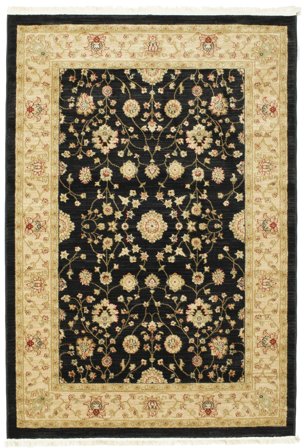 Farahan Ziegler Black Small Oeko-Tex Rug