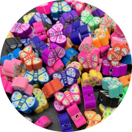 Smiley Face Perler Frugt Spacer Perler Farvede Polymer Ler Perler Kompatibel med DIY Smykker