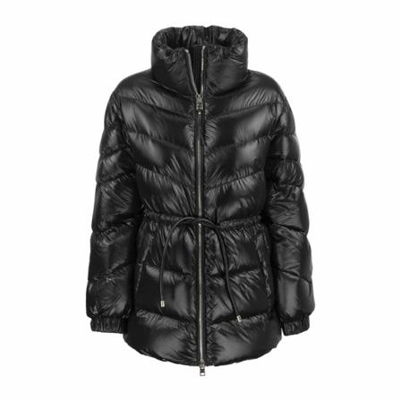Woolrich Sort Aliquippa Puffy - Medium Nylon Down Jakke Sort, Dame