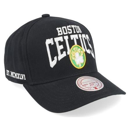 Mitchell & Ness - NBA Svart adjustable Keps - Boston Celtics Big Time Pro Black A-frame Adjustable @ Hatstore