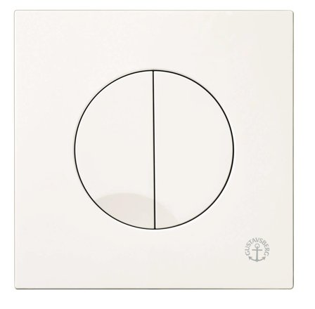 Gustavsberg Triomont XS Spyleknapp dobbeltspyling Hvit, Baderom