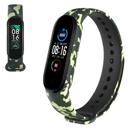 Xiaomi Mi Band 5 cool pattern watch band - Green / Camouflage