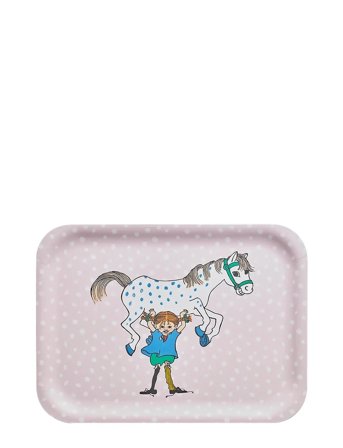 Tray 27X20Cm Pippi And The Horse Pink Muurla