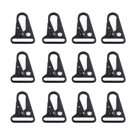 12 stk. forstørret mundklemme slynge spænde krog til slynge udendørs taske