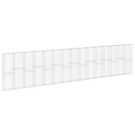 Vidaxl Gabionmur Galvaniserat Stål 900x30x200 Cm Silver
