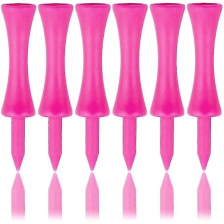57mm Rosa Golfpeg i Plast, 100-pack